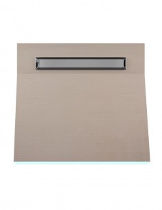 OneWay Wet Room Kit: Shower Tray with single slope towards the drain, including Waste Trap and Drain Cover (Invisible)