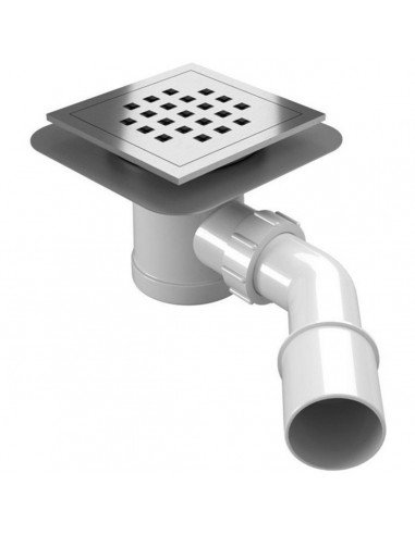 Square drain kit: Premium square drain with Sirocco cover and waste trap