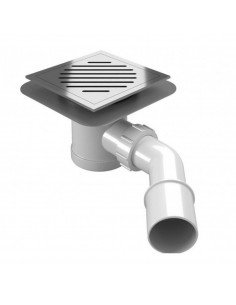 Square drain kit: Premium square drain with Zonda cover and waste trap