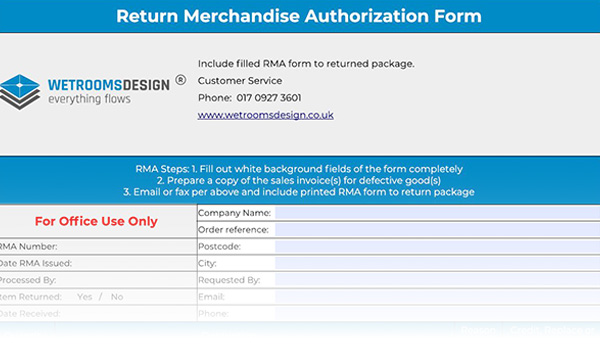 Form RMA | Wet Rooms Design