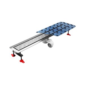 Universal drain with no parts visible after the installation