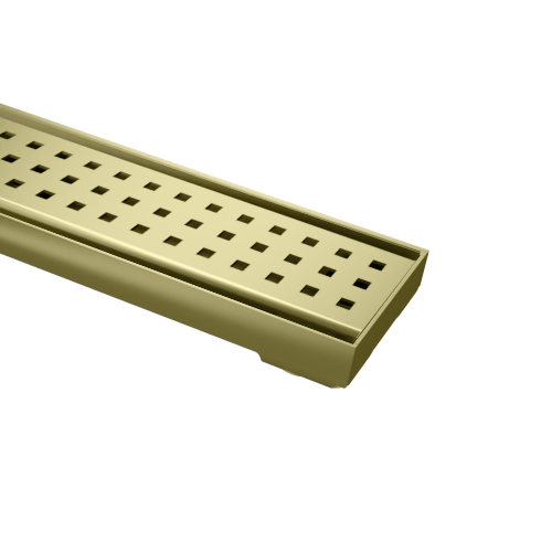 Square patterned linear drain cover