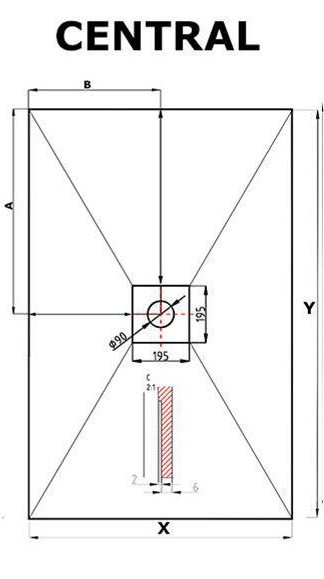 Showerlay Elite Technical Drawing